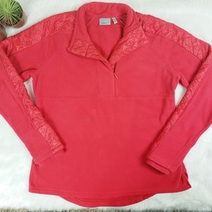 Athleta Vortex Red Half Zip Fleece Jacket XL